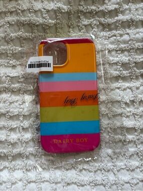 DAIRY BOY NWT Multicolor Striped iPhone 15 Case Shell & Sail